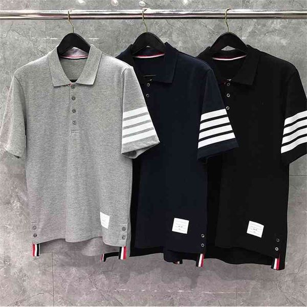 t shirt fashion tb thom brand shirts men casual slim striped cotton solid summer short sleeve high quantity polo clothing, White;black
t shirt fashion tb thom brand shirts men casual slim striped cotton solid summer short sleeve high quantity polo clothing, White;black