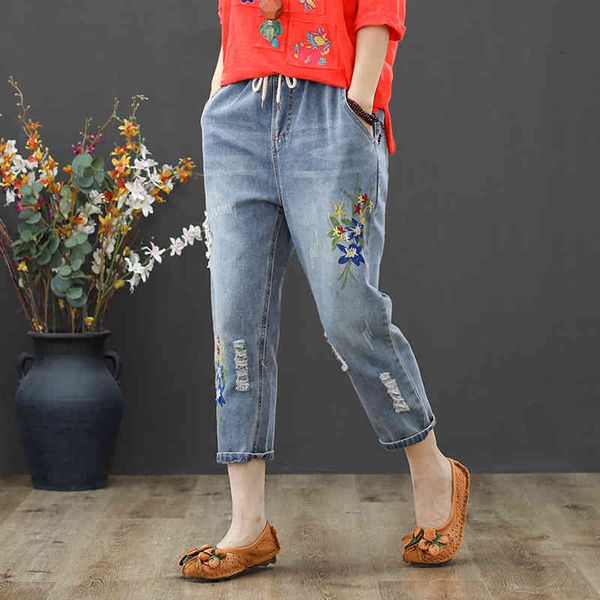 women's jeans vintage floral embroidery female casual harem denim pants women fashion pocket blue high waist trousers plus size db
women's jeans vintage floral embroidery female casual harem denim pants women fashion pocket blue high waist trousers plus size db