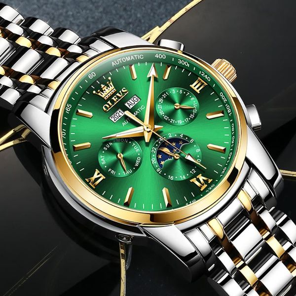 wristwatches original luxury automatic watch men mechanical movement waterproof sports brand stainless steel wristwatch orologio da uomo, Slivery;brown
wristwatches original luxury automatic watch men mechanical movement waterproof sports brand stainless steel wristwatch orologio da uomo, Slivery;brown