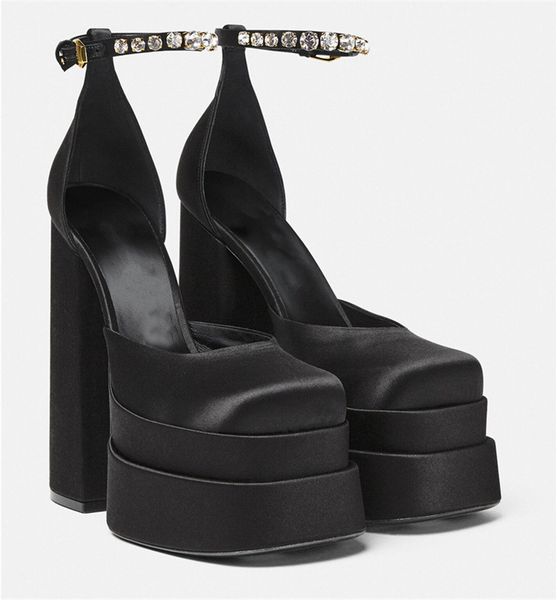 termainoov women pumps brand new chunky high heels platform dress shoes party wedding shoes buckle rhinestone size 43, Black
termainoov women pumps brand new chunky high heels platform dress shoes party wedding shoes buckle rhinestone size 43, Black