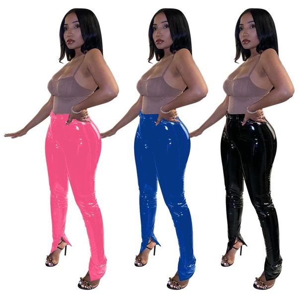 women's pants & capris faux leather trousers autumn skinny push up stacked pencil women high waist slim split straight leg streetwear, Black;white
women's pants & capris faux leather trousers autumn skinny push up stacked pencil women high waist slim split straight leg streetwear, Black;white