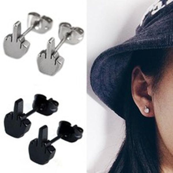 stud 1pair men's fashion punk cool finger provocative ear studs earrings personality gothic pierced for women jewelry gifts, Golden;silver
stud 1pair men's fashion punk cool finger provocative ear studs earrings personality gothic pierced for women jewelry gifts, Golden;silver