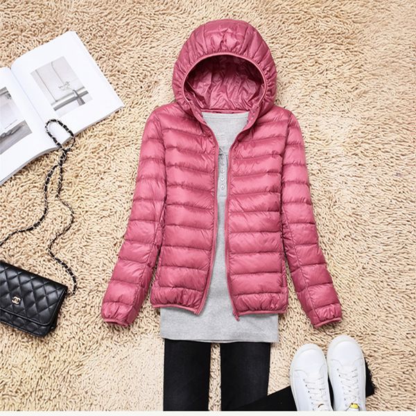 down coat 2021 production women's light and thin short fashion slim fit hooded large jacket, Black
down coat 2021 production women's light and thin short fashion slim fit hooded large jacket, Black