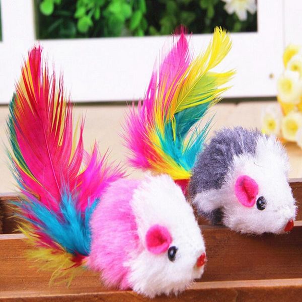 cat toys 1 pcs soft fleece false mouse colorful feather funny playing for cats kitten
cat toys 1 pcs soft fleece false mouse colorful feather funny playing for cats kitten