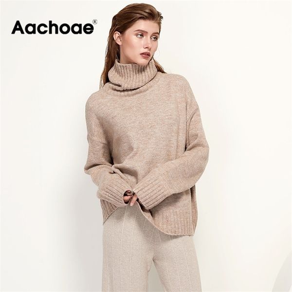 aachoae autumn winter women knitted turtleneck wool sweaters casual basic pullover jumper batwing long sleeve loose 211103, White;black
aachoae autumn winter women knitted turtleneck wool sweaters casual basic pullover jumper batwing long sleeve loose 211103, White;black