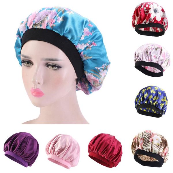 shower caps women sleep cap soft silk satin night comfortable head cover hair bonnet hat wide elastic band loss
shower caps women sleep cap soft silk satin night comfortable head cover hair bonnet hat wide elastic band loss