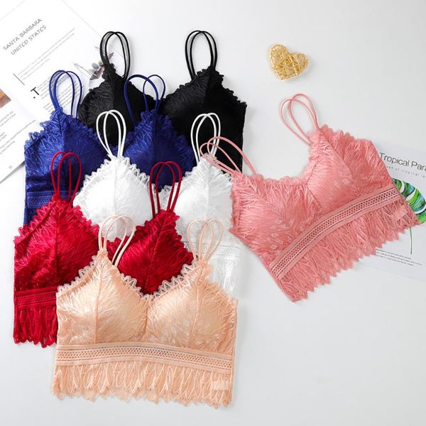 bras women lace bra seamless underwear backless vest lingerie padded bralette ultrathin female intimates soutien gorge, Red;black
bras women lace bra seamless underwear backless vest lingerie padded bralette ultrathin female intimates soutien gorge, Red;black