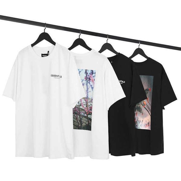 2021 new essentials short sleeve flower feel of god fog double line high street t-shirt for men, White;black
2021 new essentials short sleeve flower feel of god fog double line high street t-shirt for men, White;black