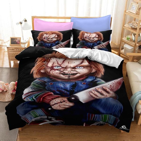 bedding sets horror movie child's play puppet doll chucky set 3d cartoon print duvet cover home textile for kids boys adults gift
bedding sets horror movie child's play puppet doll chucky set 3d cartoon print duvet cover home textile for kids boys adults gift