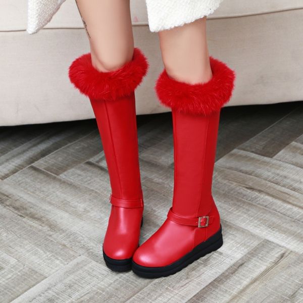 luxury women designer knee high white red wedding shoes winter fur boots size 33 to 42 43, Black
luxury women designer knee high white red wedding shoes winter fur boots size 33 to 42 43, Black