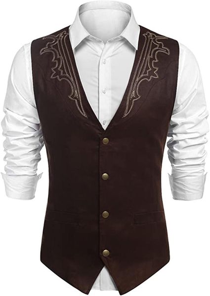 men's vests suede suit vest embroidered casual steampunk style fashion spring autumn plus size, Black;white
men's vests suede suit vest embroidered casual steampunk style fashion spring autumn plus size, Black;white