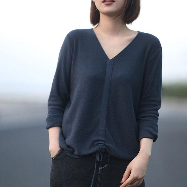 women's sweaters nini wonderland 2021 women v neck sweater autumn solid color cotton pullovers female knit casual vintage, White;black
women's sweaters nini wonderland 2021 women v neck sweater autumn solid color cotton pullovers female knit casual vintage, White;black