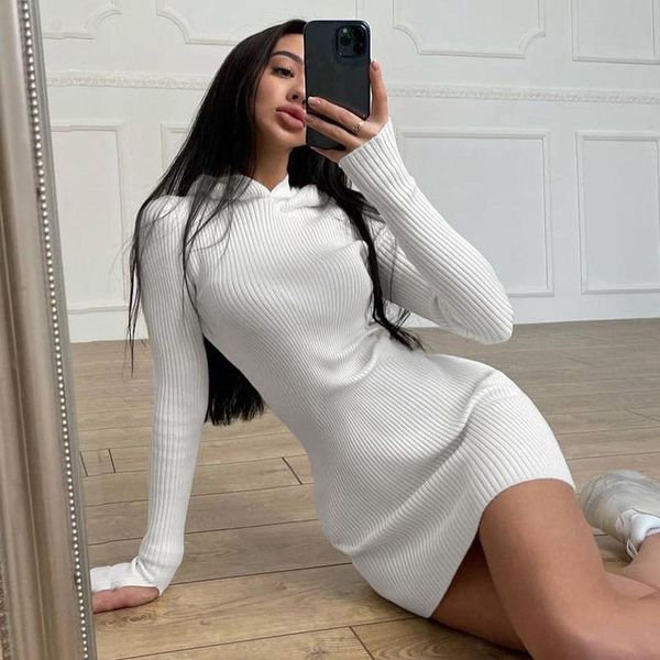 casual dresses 2021 fall/winter women's knitted sweater dress white blue long sleeve tight mini black hooded sweatshirt, Black;gray
casual dresses 2021 fall/winter women's knitted sweater dress white blue long sleeve tight mini black hooded sweatshirt, Black;gray