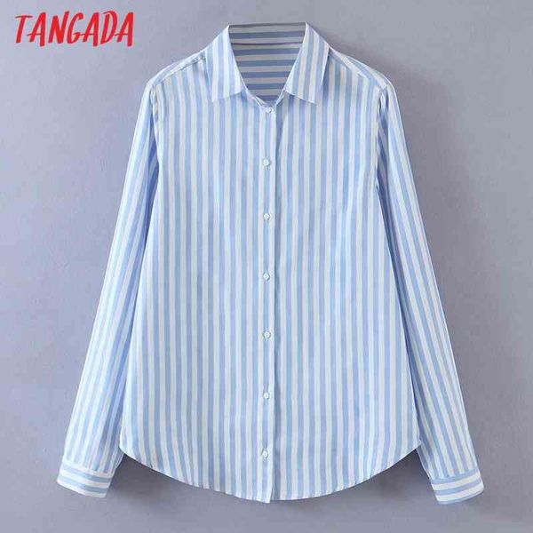 women vintage striped print long sleeve spring chic female casual loose shirt sl524 210416, White
women vintage striped print long sleeve spring chic female casual loose shirt sl524 210416, White