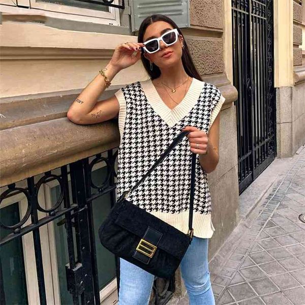 houndstooth vintage sweater vest women streetstyle casual autumn winter pullovers knitted ribbed 210427, White;black
houndstooth vintage sweater vest women streetstyle casual autumn winter pullovers knitted ribbed 210427, White;black