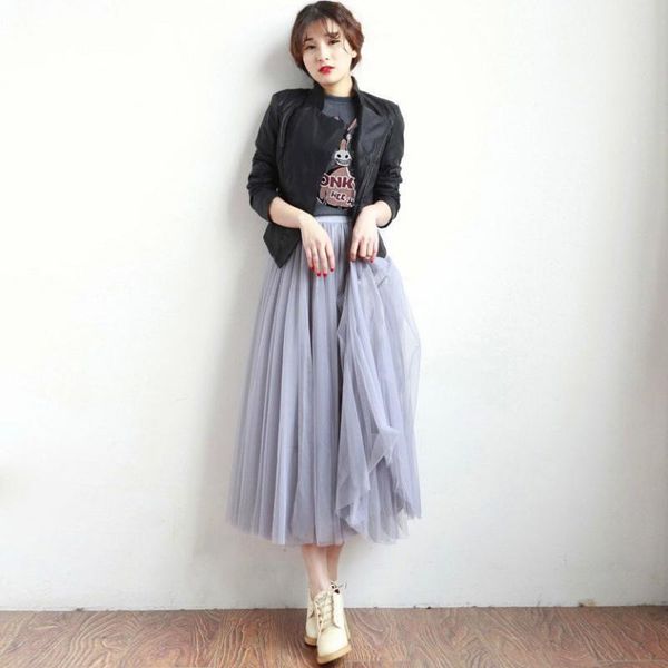 skirts 2021 spring summer vintage women elastic high waist tulle mesh skirt long pleated tutu female jupe longue 7472, Black
skirts 2021 spring summer vintage women elastic high waist tulle mesh skirt long pleated tutu female jupe longue 7472, Black