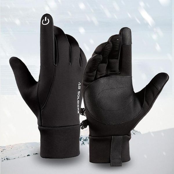 cycling gloves winter bike waterproof thermal fleece full finger warm touch screen outdoor sports bicycle equipment, Black
cycling gloves winter bike waterproof thermal fleece full finger warm touch screen outdoor sports bicycle equipment, Black