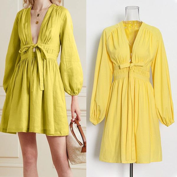 casual dresses 2021 fall deep v neck lantern sleeves lady dress actual pos bow slim waist a line charming women short ruffles, Black;gray
casual dresses 2021 fall deep v neck lantern sleeves lady dress actual pos bow slim waist a line charming women short ruffles, Black;gray