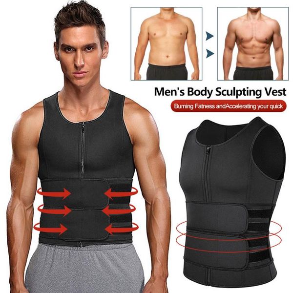 running jerseys men body slimming shaper waist trainer sauna suit sweat vest weight loss underwear shirt fat burner workout tank shapew, Black;blue
running jerseys men body slimming shaper waist trainer sauna suit sweat vest weight loss underwear shirt fat burner workout tank shapew, Black;blue