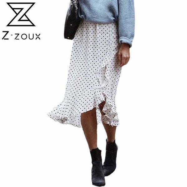 women skirt dot printed long s ruffle irregular high waist loose summrt s plus size summer 210524, Black
women skirt dot printed long s ruffle irregular high waist loose summrt s plus size summer 210524, Black
