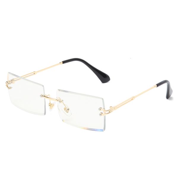sun glasses fashion rimless glasses women small square glasses luxury brand design metal glass uv400 shades eyewear, White;black
sun glasses fashion rimless glasses women small square glasses luxury brand design metal glass uv400 shades eyewear, White;black