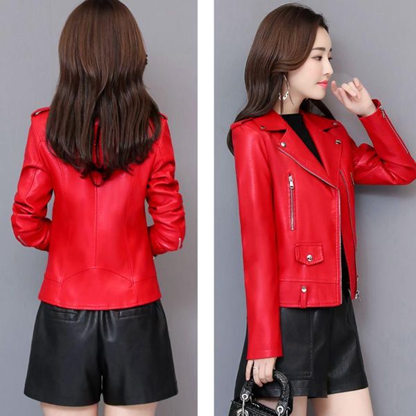 women's leather & faux 2021 women motorcycle clothing female spring and autumn slim jacket short casual coat 4xl, Black
women's leather & faux 2021 women motorcycle clothing female spring and autumn slim jacket short casual coat 4xl, Black