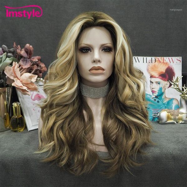 imstyle soil gold blonde mixed wig wavy synthetic wigs fluffy hair heat resistant fiber daily for women1, Black
imstyle soil gold blonde mixed wig wavy synthetic wigs fluffy hair heat resistant fiber daily for women1, Black