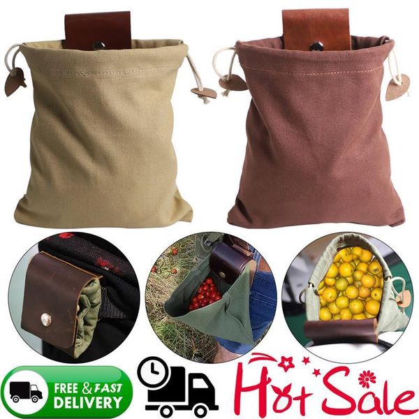 leather canvas bushcraft bag outdoor camping fruit picking foraging container organizers storage bags
leather canvas bushcraft bag outdoor camping fruit picking foraging container organizers storage bags