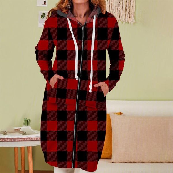 women's jackets women plaid printed zipper open hooded fleece sweatshirt long coat jacket with pocket autumn plus size outwear, Black;brown
women's jackets women plaid printed zipper open hooded fleece sweatshirt long coat jacket with pocket autumn plus size outwear, Black;brown