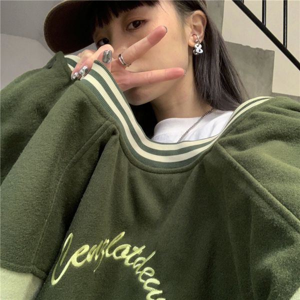 jacket oversized baseball shirt embroidered letter to women 2021 korean fall fashion teenage clothes girls jacket harajuku streetwear, Black;brown
jacket oversized baseball shirt embroidered letter to women 2021 korean fall fashion teenage clothes girls jacket harajuku streetwear, Black;brown