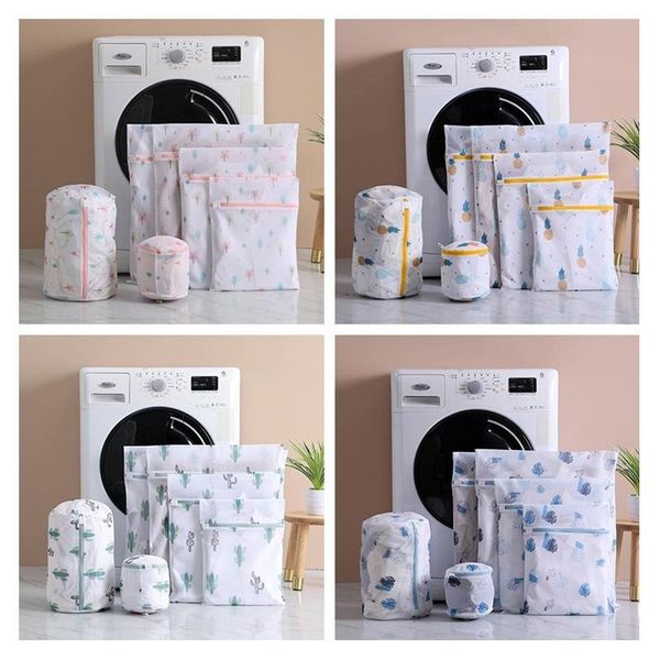 pcs/set polyester mesh laundry bags blue leaves pineapple cactus printing washing bag for dirty clothes
pcs/set polyester mesh laundry bags blue leaves pineapple cactus printing washing bag for dirty clothes