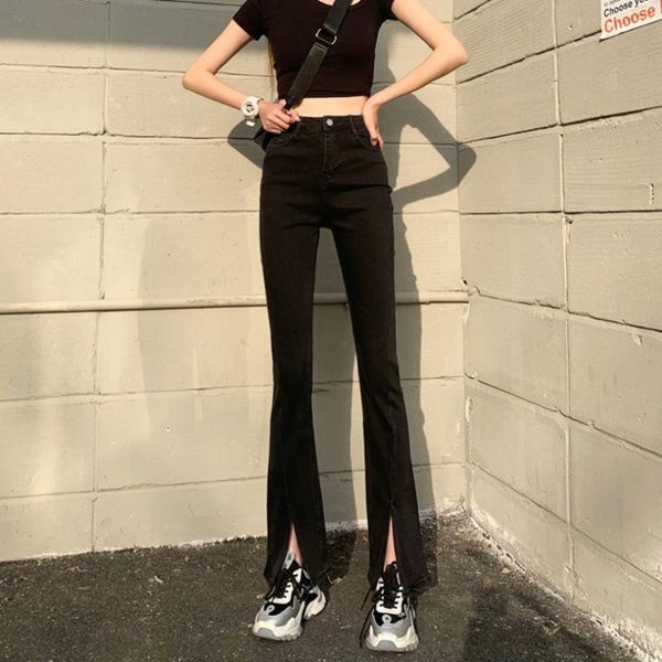 women's jeans woman streetwear high waist light denim trousers vintage split flare pants women korean pantalon femme, Blue
women's jeans woman streetwear high waist light denim trousers vintage split flare pants women korean pantalon femme, Blue