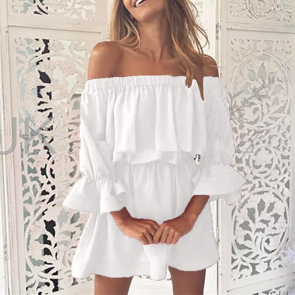 casual dresses off shoulder for ladies summer fashion plus size clothes women's solid color mini dress long sleeve vestido, Black;gray
casual dresses off shoulder for ladies summer fashion plus size clothes women's solid color mini dress long sleeve vestido, Black;gray