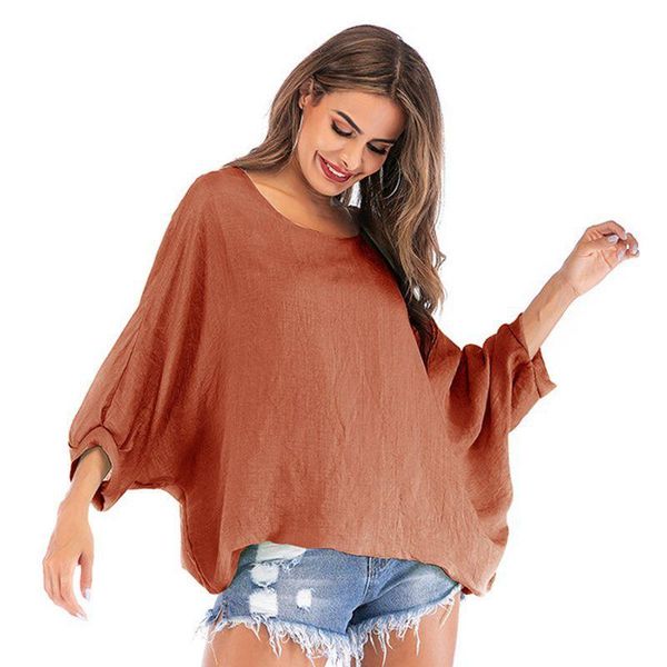 women's t-shirt 2021 casual comfortable solid color bat long sleeve large loose bottoming shirts for women, White
women's t-shirt 2021 casual comfortable solid color bat long sleeve large loose bottoming shirts for women, White