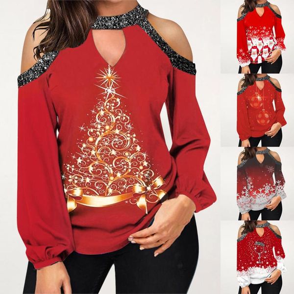 women's blouses & shirts christmas blouse women off shoulder loose casual streetwear holiday fashion silver sequined party poullov, White
women's blouses & shirts christmas blouse women off shoulder loose casual streetwear holiday fashion silver sequined party poullov, White