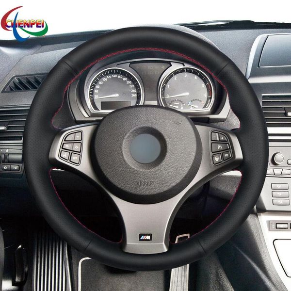 steering wheel covers diy hand-sewn non-slip black artificial leather cover for x3 e83 m sport 2004-2010 car interior accessories
steering wheel covers diy hand-sewn non-slip black artificial leather cover for x3 e83 m sport 2004-2010 car interior accessories