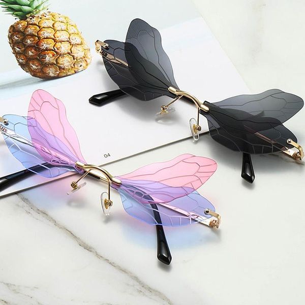 outdoor eyewear fashion rimless sunglasses women vintage dragonfly steampunk men frameless gradient clear lens glasses 2021
outdoor eyewear fashion rimless sunglasses women vintage dragonfly steampunk men frameless gradient clear lens glasses 2021