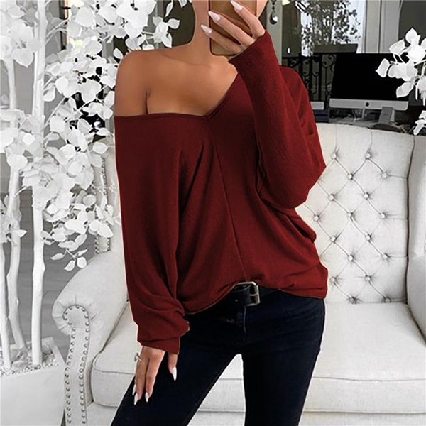 women's t-shirt plus size women autumn winter casual long sleeve solid v-neck shirts ladies fashion loose blouses t-shirts pullover, White
women's t-shirt plus size women autumn winter casual long sleeve solid v-neck shirts ladies fashion loose blouses t-shirts pullover, White