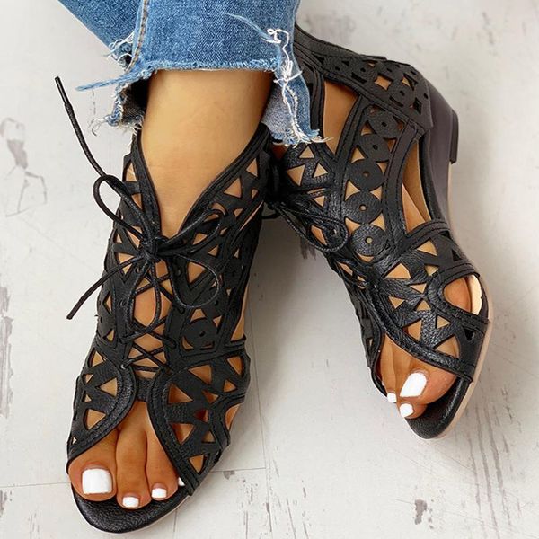 sandals retro female solid lace up open toe sandals women wees rome casual leisure vintage summer shoes woman, Black
sandals retro female solid lace up open toe sandals women wees rome casual leisure vintage summer shoes woman, Black