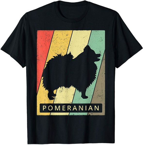 pomeranian dog retro vintage gift t-shirt size s-5xl, White;black 
pomeranian dog retro vintage gift t-shirt size s-5xl, White;black