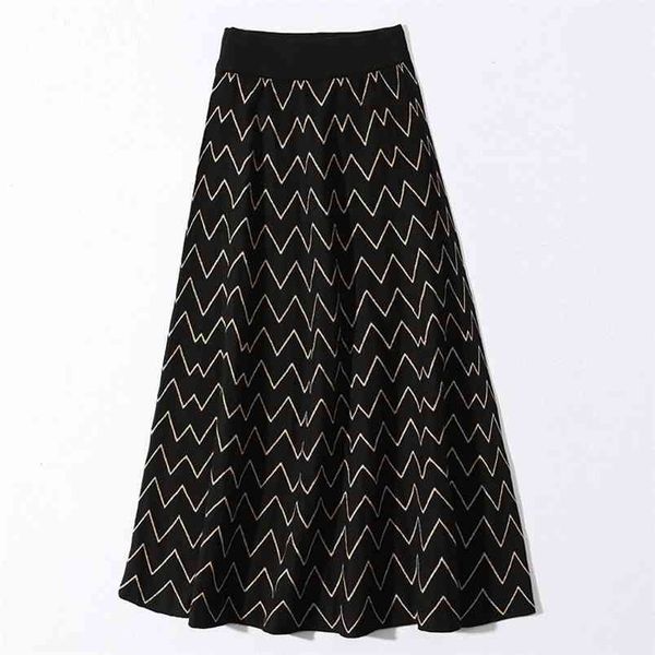 autumn winter women's skirts korean wave striped casual knitted loose mid-length female pleated ll453 210506, Black
autumn winter women's skirts korean wave striped casual knitted loose mid-length female pleated ll453 210506, Black