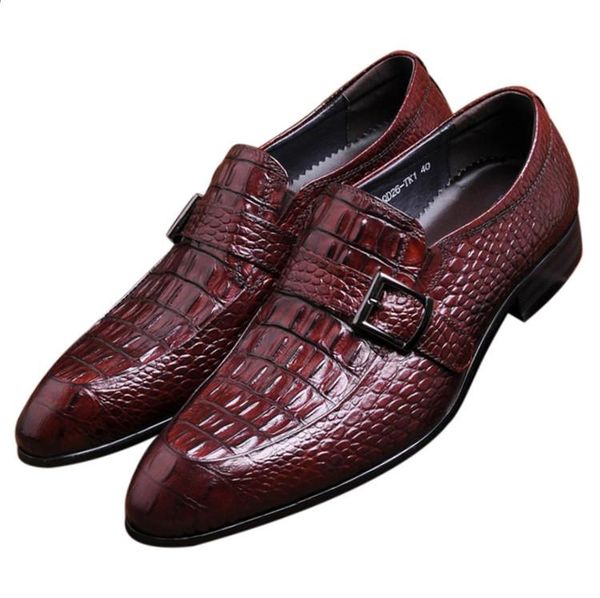 dress shoes crocodile grain brown tan / black loafers genuine leather business mens wedding with buckle
dress shoes crocodile grain brown tan / black loafers genuine leather business mens wedding with buckle