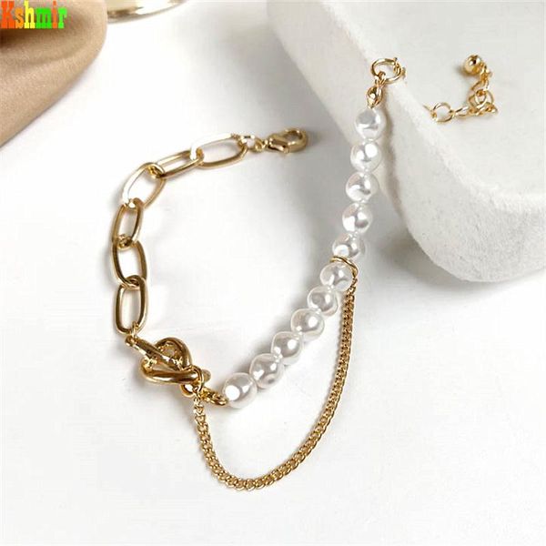 bangle kshmir high imitation baroque pearl bracelet fashion personality chain spliced simple trend hand ornaments female, Black
bangle kshmir high imitation baroque pearl bracelet fashion personality chain spliced simple trend hand ornaments female, Black