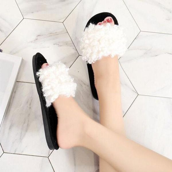 slippers women casual winter warm non-slip flats furffy shoes slides fashion plush design luxury cotton female, Black
slippers women casual winter warm non-slip flats furffy shoes slides fashion plush design luxury cotton female, Black