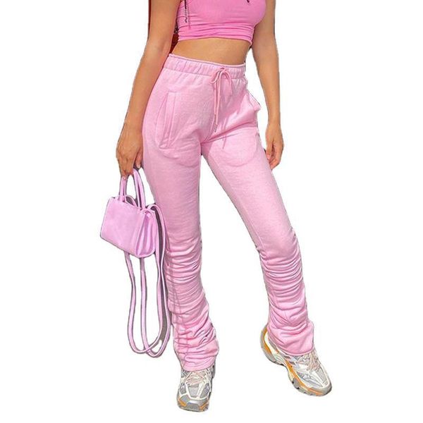 pantalones mujer cintura alta women drawstring pocket pink stacked pants ladies casual micro flare pants pantalones de mujer 210414, Black;white
pantalones mujer cintura alta women drawstring pocket pink stacked pants ladies casual micro flare pants pantalones de mujer 210414, Black;white