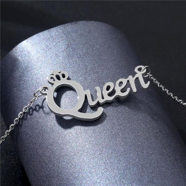 chains european and american jewelry ins style queen letter necklace stainless steel accessories crown ladies clavicle chain, Silver
chains european and american jewelry ins style queen letter necklace stainless steel accessories crown ladies clavicle chain, Silver