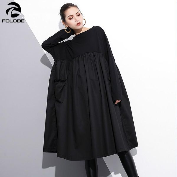 casual dresses folobe dress female loose oversize high waist slash neck autumn black a line long for women 2021 fashion tide, Black;gray
casual dresses folobe dress female loose oversize high waist slash neck autumn black a line long for women 2021 fashion tide, Black;gray