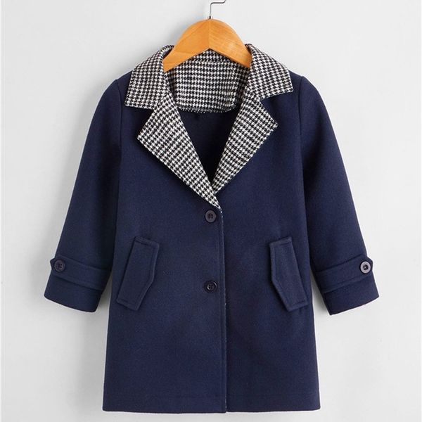 2021 boys and girls' thousand bird check color contrast tweed long sleeve windbreaker coat, White
2021 boys and girls' thousand bird check color contrast tweed long sleeve windbreaker coat, White