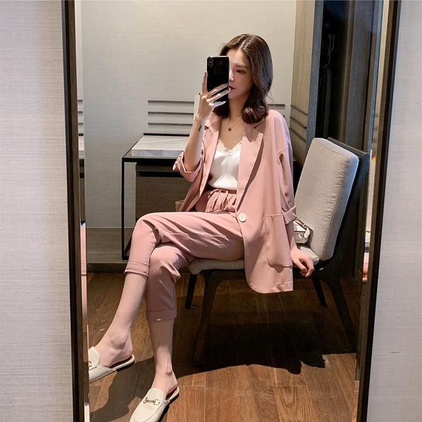 spring autumn fashion casual two-piece women suit coat and long pant solid ladies sleeve outerwear female y98 women's two piece pants, White
spring autumn fashion casual two-piece women suit coat and long pant solid ladies sleeve outerwear female y98 women's two piece pants, White