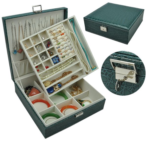 selling fashion korea european princess crocodile pattern leather jewelry storage box with lock jewel casket, Black;white
selling fashion korea european princess crocodile pattern leather jewelry storage box with lock jewel casket, Black;white